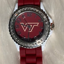 Virginia Tech Red Silicone Band Watch  Unisex One Size Fits Most