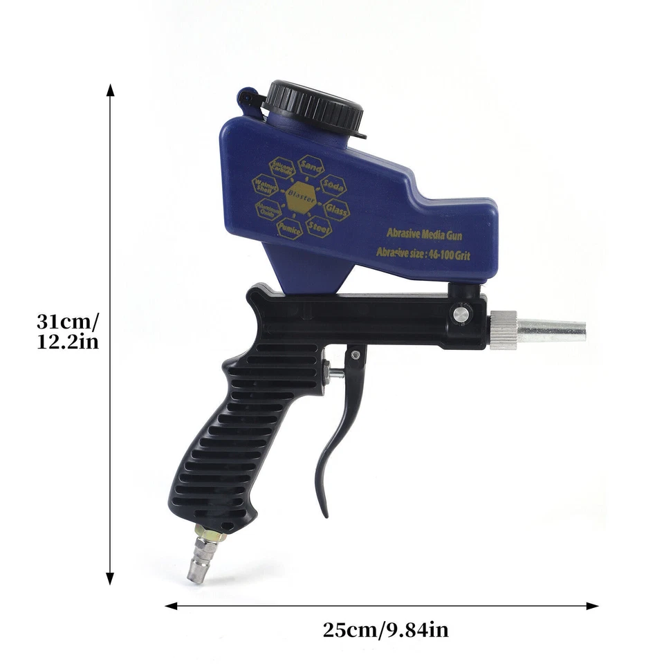 Ручной портативный точечный пескоструйный пистолет для удаления ржавчины с воздушной гравитационной подачей - Изображение 3 из 4