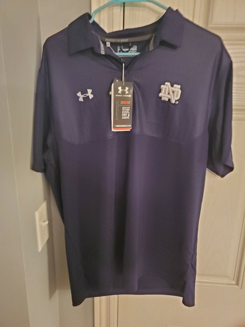 Notre Dame Under Armour Polo Shirt Size S NWT Heat Gear Retail $75 | eBay