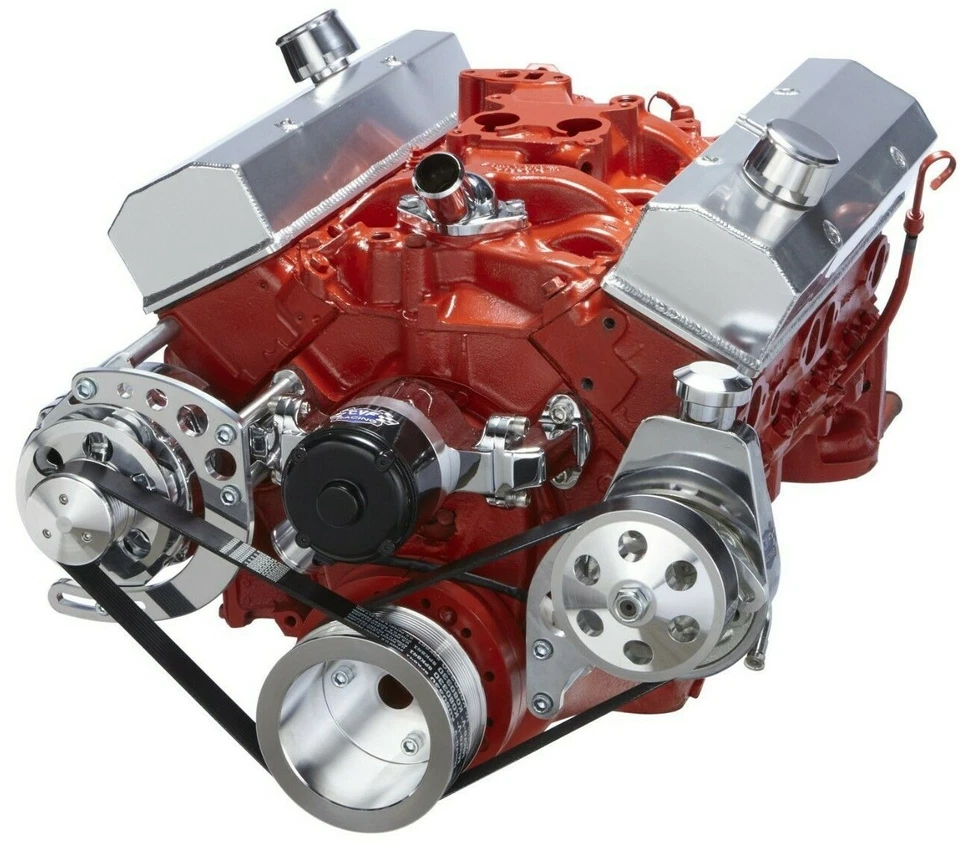 SBC Serpentine Kit Electric Water Pump 283 302 305 327 350 400 Small Block Chevy - Image 3 of 4