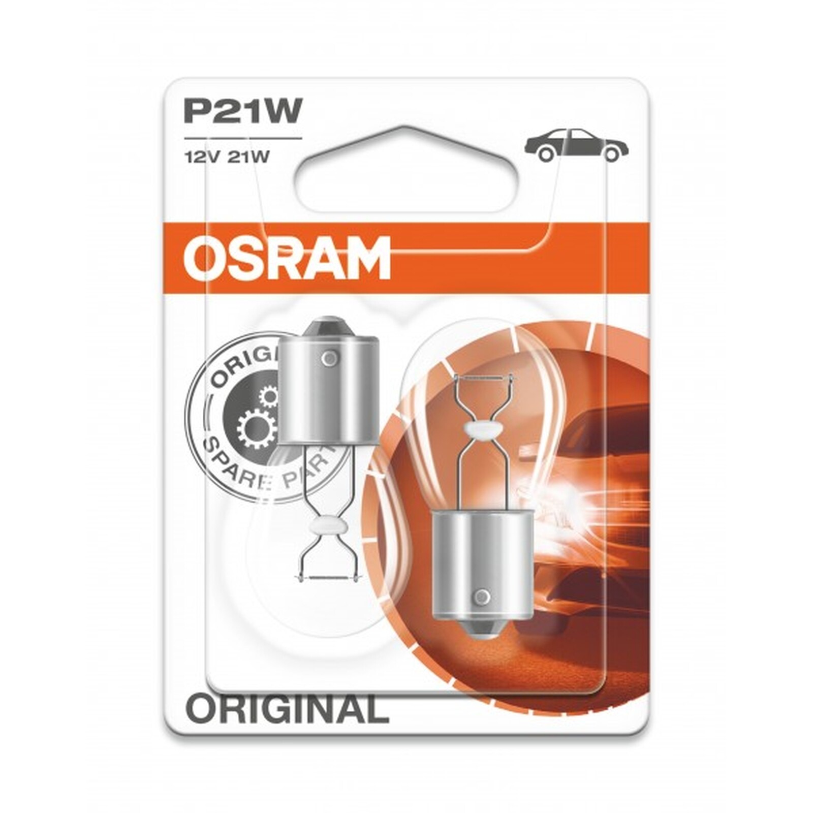 Standard Bulbs P21W 12V 21W 382 Ba15S - Twin Blister Pack - Osram 7506-02B
