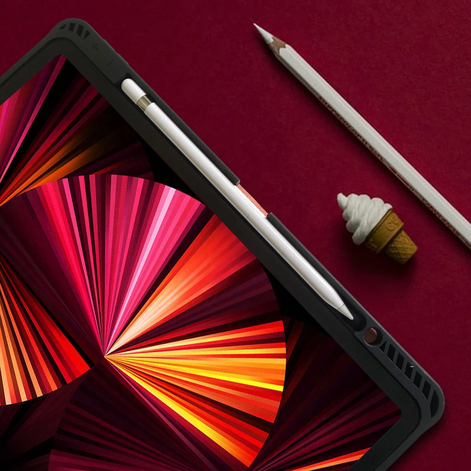 iPad Pro 12.9 3rd Gen Leather Case -With/Without Pencil Holder-Sleep/Wake - Image 3 of 4