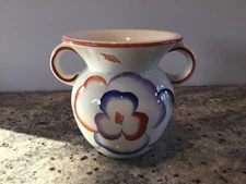 Vintage SMF Germany Wheelock Black Forest Small Double Handled Vase 62