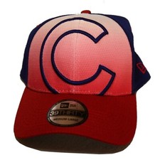 Chicago Cubs Giant C Hat New Era Authentic Medium-Large Stretch 7-5/16 to 7-9/16
