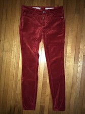 Anthropologie Pilcro And The Letterpress Velvet High Rise Skinny Pants Size 25