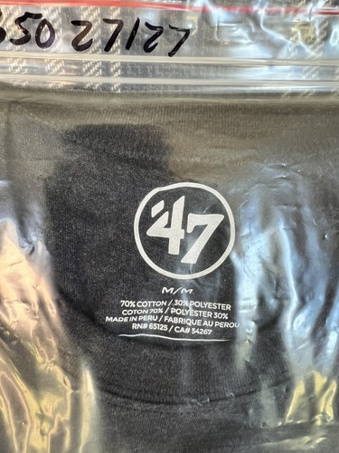 New Mens Houston Astros T-Shirt Dark Gray Size Medium 47 Brand - Picture 2 of 3