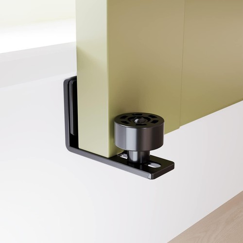 4 Pcs Sliding Barn Door Floor Guide Flush Design Wall Mount Bottom Adjustable - Picture 6 of 7