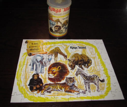 Vintage 100 Piece Kings Island Amusement Park Lion Country Safari Jigsaw Puzzle - Picture 1 of 6