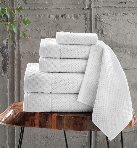 Boston 6pc Bath Towel Set Hand Washcloth 600 GSM Quick Dry Cotton Soft Absorbent - Bild 21 von 24