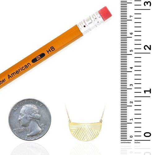 14K Yellow Gold 1.25" Extender Fancy Necklace 18" - Picture 3 of 6