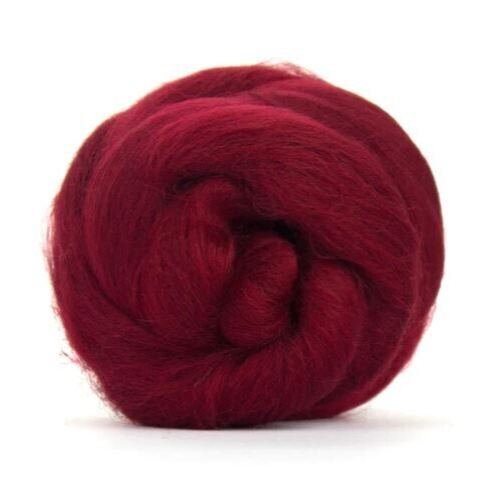 Cherry Red Merino Wool Fibre roving / tops  - 50g - needle felting hand spinning