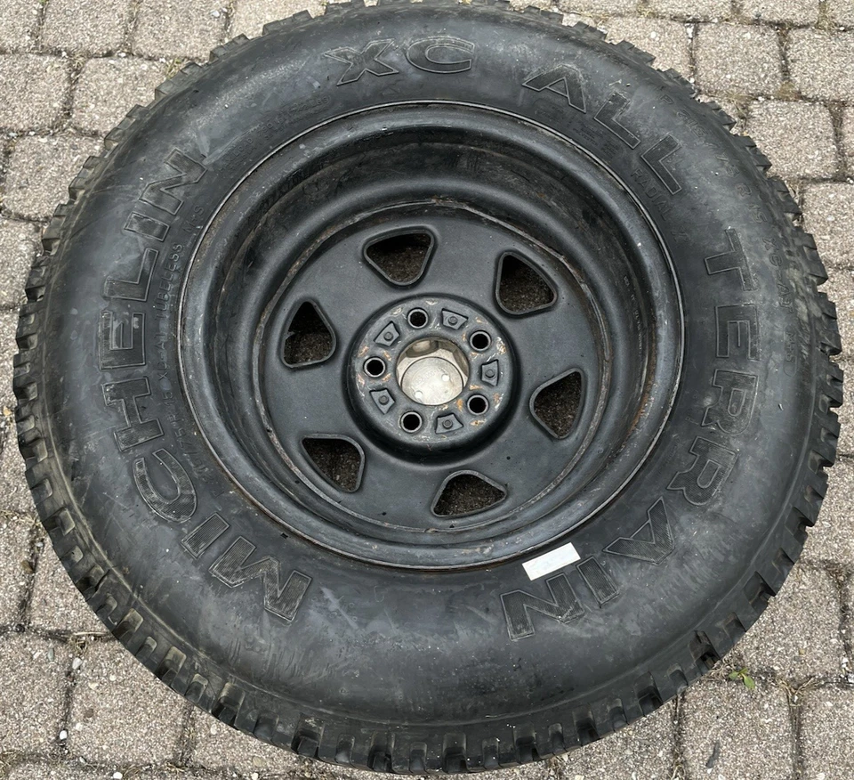 Reserverad Jeep Wrangler Cherokee T 15x7,0 Stahlfelge Nabendeckel SF8952-000-153 - Bild 4 von 4