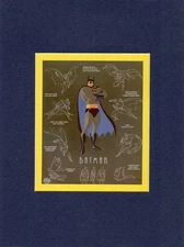 Animated Batman BATMAN MODEL SHEET PRINT PROFESSIONALLY MATTED Warner Bros