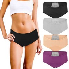 Womens Girls Period Underwear Menstrual Period Panties Leak-Proof Briefs Ladies