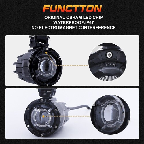 for Honda CRF1000L crf1100 Africa Twin LED Auxiliary Spot Fog Light Assembly Kit - Picture 4 of 10
