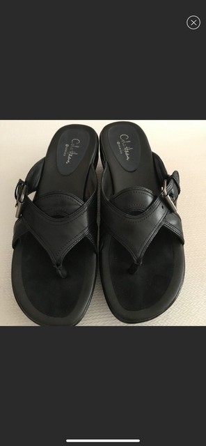 black wedge comfort sandals