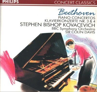 Beethoven - Piano Concertos Nr. 3 & 4 (CD 1989) Stephen Bishop Kovacevich; Davis