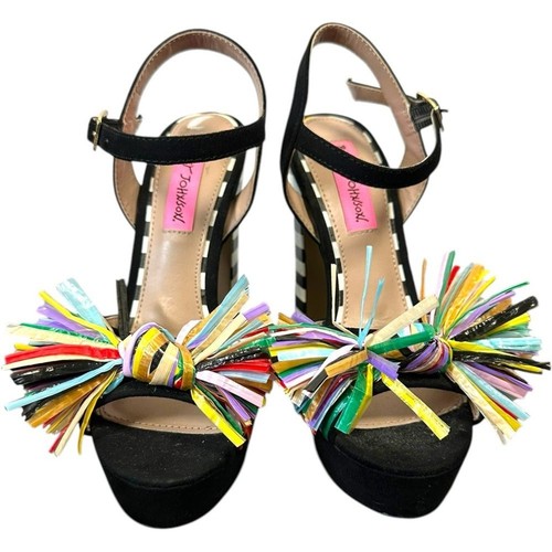 Betsey Johnson Mandy Blockabsatz Plateau Mehrfarbig Punk Rocker Goth Gr. 5 - Bild 2 von 9