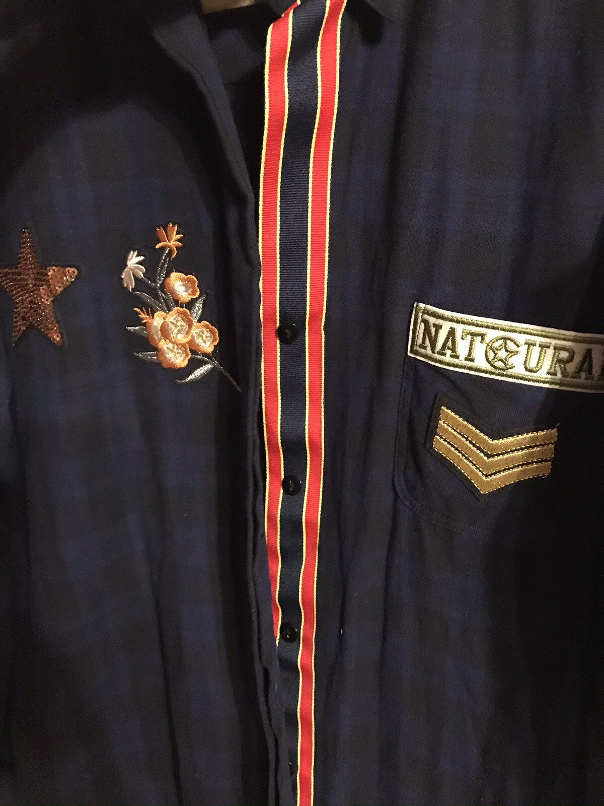 Unique Sam Edelman Plaid Patchwork Long Sleeved T… - image 8