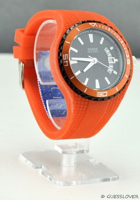 guess orange watch