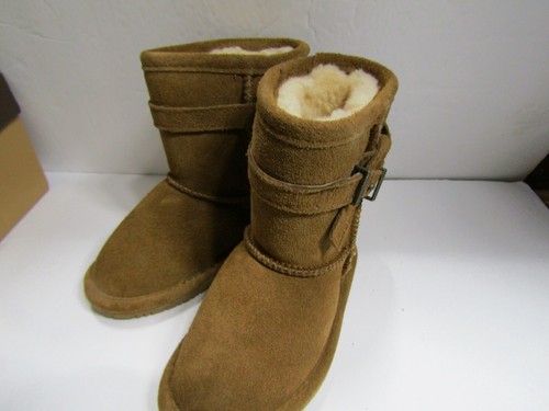 New Bearpaw Toddler Size 7 Med Brown Hickory Suede Slip-On Winter Boots in Box - Picture 8 of 13