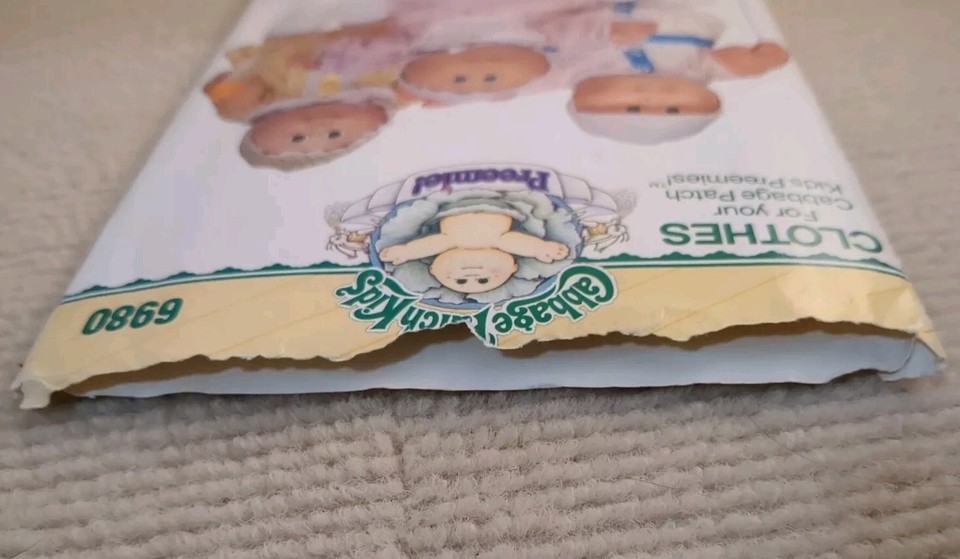 Vintage Butterick Pattern 6980 Cabbage Patch Kids Preemie Doll Clothes