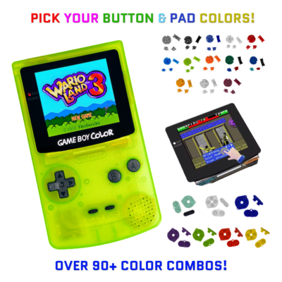 Nintendo Game Boy Color NEON YELLOW System GBC AMOLED OLED XL
