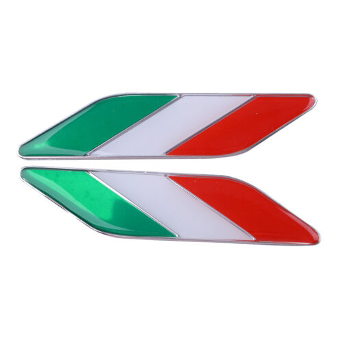 2stk Auto Italienische Italien Flagge Emblem Aufkleber Dekorative Aufkleber kk - Bild 1 von 3