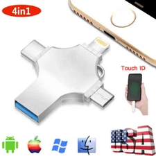 64G 512GB USB Flash Drive Memory Stick for iPhone iPad Samsung Android Type-C PC