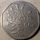 Malta 50 cents 1995 Sticky Fleabane Maltese plant