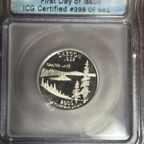 2005S ICG Certified PR70DCAM Oregon State Quarter. 1st Day Issue. SQ1123 - Picture 2 of 4