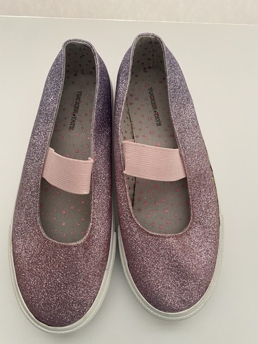 Tucker Tate Girls size 3 shoes ombré Pink Purple Glittery Mary Janes NWOT - Picture 8 of 12