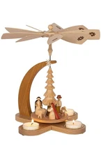 15871 - Richard Glaesser Pyramid - Nativity Scence (Natural) - 11"H x 8"W x 8"D
