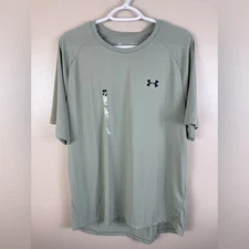 Under Armour Mens The Tech Tee NWT Large Lightweight Workout Green Athletic