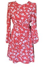 ELIZA J Dress Fit & Flair Summer Floral Long Sleeves Pockets Size 6 Dress