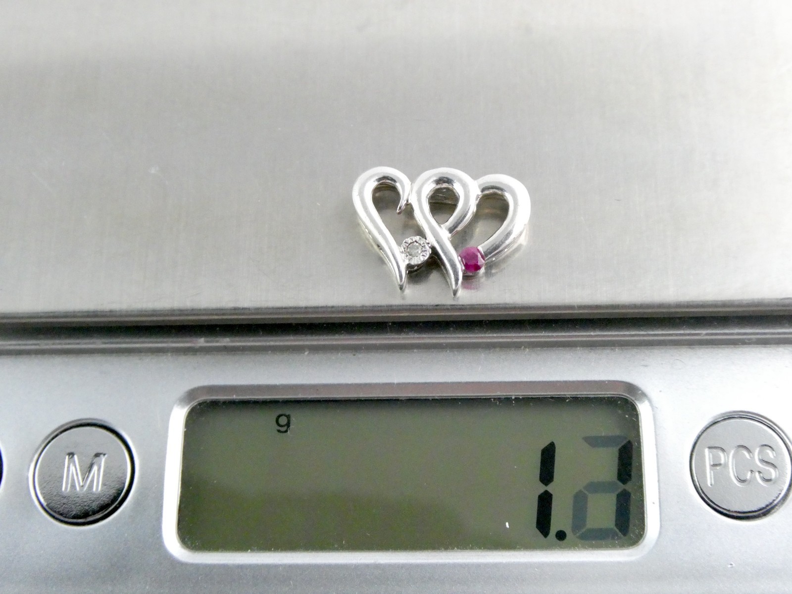 SD Designer Sterling Silver Ruby and Natural Diam… - image 7