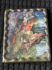Josephine Wall "Beachcomber Fairy” Pocket Hand Mirror 2.25” X 2.75”