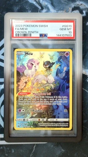 2023 POKEMON SWORD AND SHIELD CROWN ZENITH #GG10 FA/MEW CROWN ZENITH PSA 10!