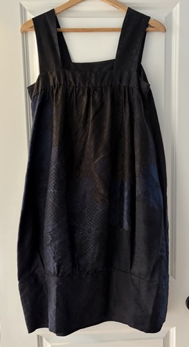 Dries Van Noten, Abito Dries Van Noten vintage in broccato navy - primi anni 2000 - O/S