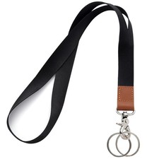 Lanyard, Lanyards for Keys, Black Keychain Long Lanyard for Women Men, Cute N...