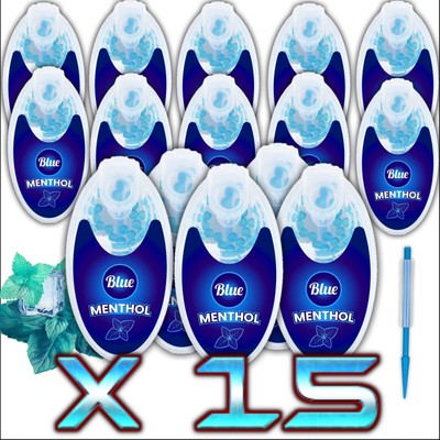 Cigarette Crush Beads Menthol Capsule Blue Menthol Crush Ball, 15 X Bundle