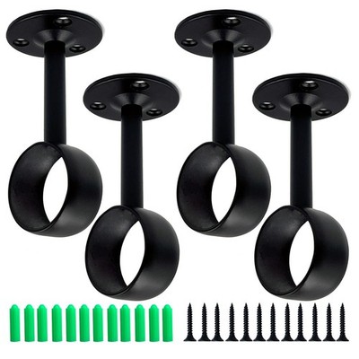 OperSeven 1-1/4 Inch 4 Packs Black Heavy Duty Stainless Steel Qualcomm flange 