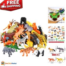 54-Piece Wild Animal Collection - Educational Jungle Toy Set for Ages 3 and Up