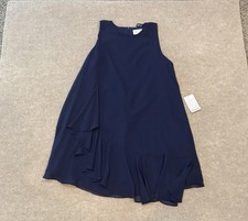 NWT Eliza J Dress Size 12 Petite Navy Blue Flowy Summer MSRP $138