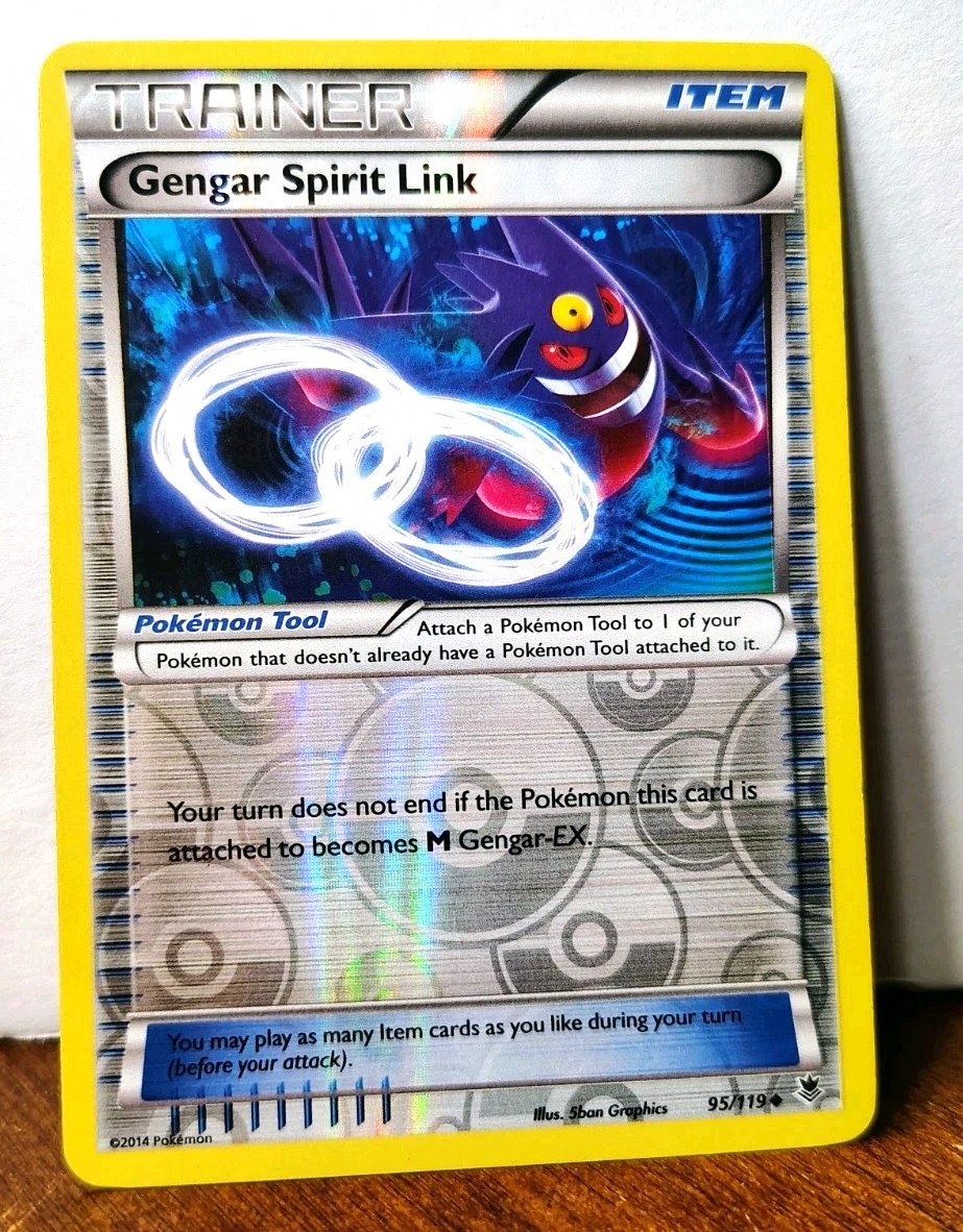POKEMON GENGAR SPIRIT LINK 95/119 REVERSE HOLO TRAINER XY PHANTOM FORCES LP
