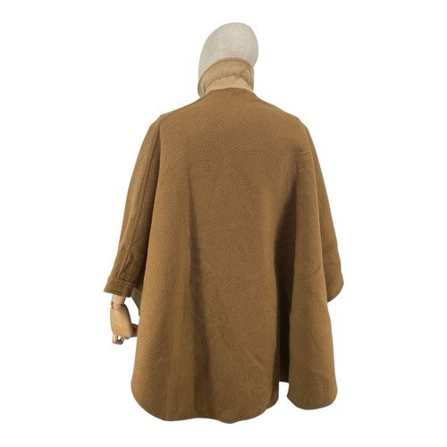 Burberry Woll Cape Mantel Poncho Camel Hellbraun Made in France Vintage Damen - Bild 3 von 13