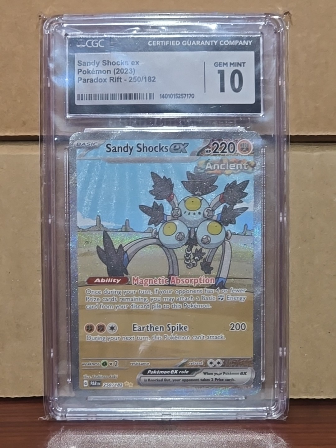 CGC 10 SANDY SHOCKS EX 250/182 POKEMON PARADOX RIFT - SPECIAL ILLUSTRATION RARE