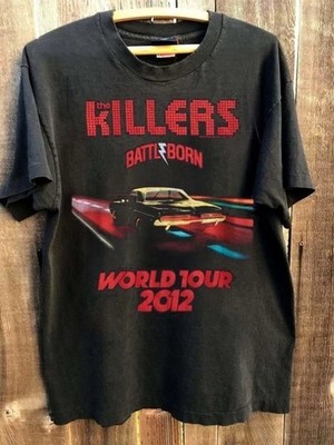 Vtg style the killers world tour 2012 short sleeve black color shirt Reprint