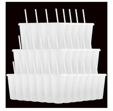 Confezione 32 Tazze Plastica Bambini Con Coperchi E Cannucce 16 oz Riutilizzabili - Bianco Glitter