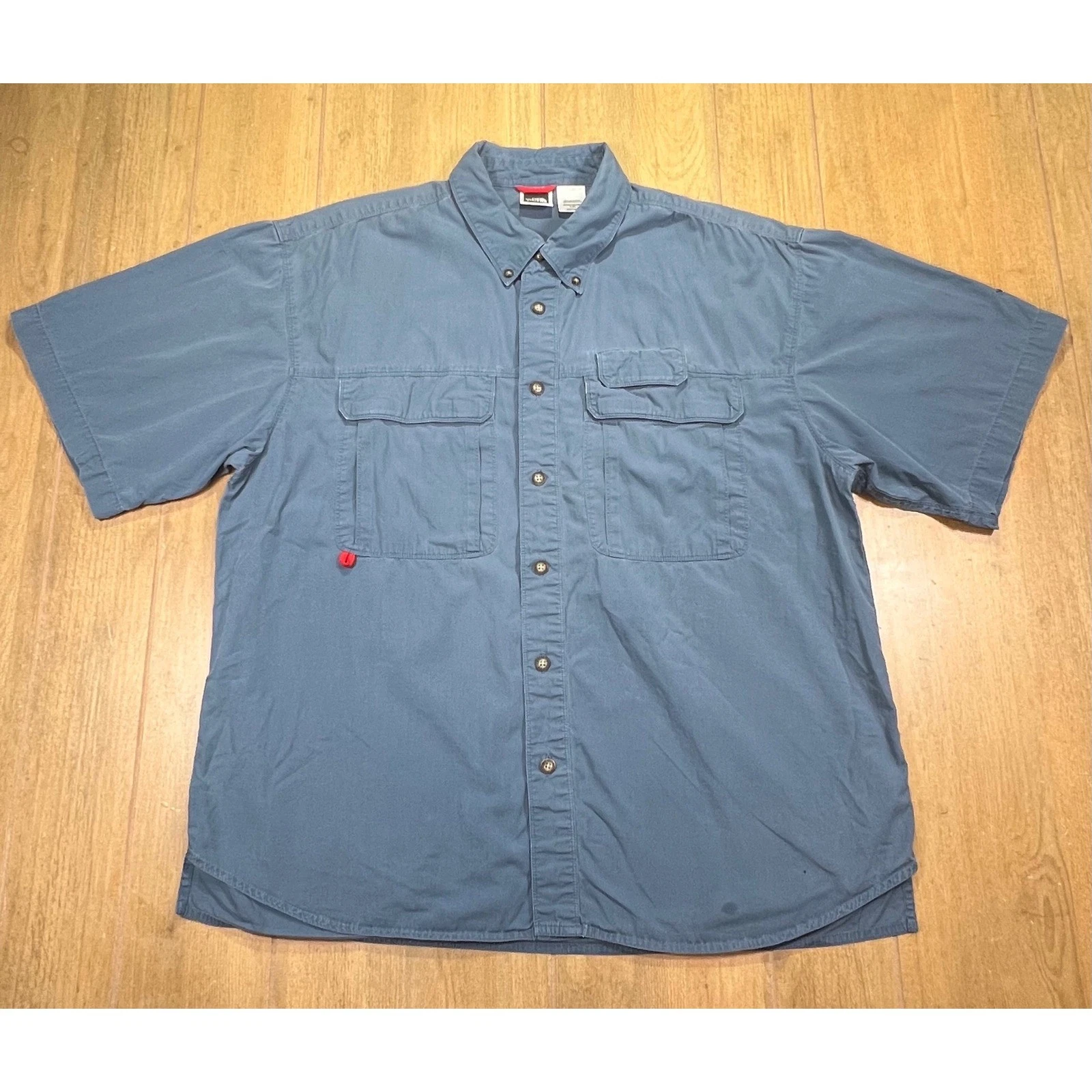 The North Face Mens Blue Short Sleeve Button Down Utility Hiking Shirt L vintage
Opens in a new wind